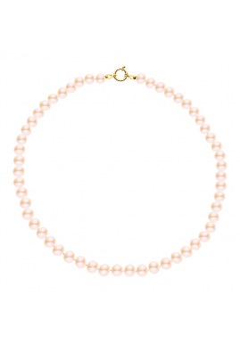 Collier Rang Princesse  - Fermoir Anneau Marin Or Jaune