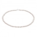 Collier Rang - Fermoir Anneau Marin Or Blanc