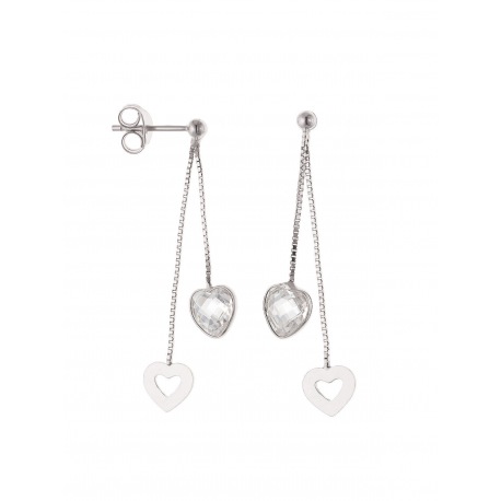 Boucles d'Oreilles Pendantes & Cœur