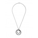 Collier Motif Cercles Noirs